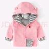 寶寶外套春秋女新款外衣男童上衣兒童洋氣嬰幼兒小童衣服嬰兒秋裝 粉紅色 80cm 曬單實(shí)拍圖