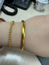 千葉珠寶黃金足金古法素圈手鐲六六大順5G工藝計價(jià)新年禮物送老婆媽媽 黃金手鐲/金重約12g/含工費 5.6cm/支持多退少補 曬單實(shí)拍圖