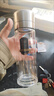 貞嘻一鍵開(kāi)蓋磁吸茶倉玻璃保溫杯新年生日禮物男水杯子茶水分離泡茶杯 泡茶杯【彩盒裝】黑色500ml 【一鍵開(kāi)蓋-磁吸茶倉-帶提繩】 曬單實(shí)拍圖