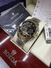 勞力士王子瑞士正品手表男士自動(dòng)機械表防水高檔多功能鎢鋼帶十大名牌男表 R3238間金黑面-官方標配 原裝進(jìn)口 42mm 直徑 曬單實(shí)拍圖