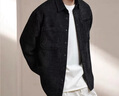 太平鳥(niǎo)男裝【肌理小香風(fēng)】休閑襯衫2025春時(shí)尚襯衫男士襯衣 黑色 第一批 XL 曬單實(shí)拍圖