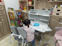 憶瞳兒童學(xué)習桌椅套裝多功能可升降高中小學(xué)生家用書(shū)桌椅子寫(xiě)字課桌 創(chuàng  )想家Pro灰-三層書(shū)架+雙追背椅 曬單實(shí)拍圖