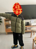 特步童裝兒童羽絨服男童加厚防寒外套2025秋冬新款中大童保暖運動(dòng)冬裝 沙茶綠 | 85%絨子含量 | 高蓬松 防雨雪 160 曬單實(shí)拍圖