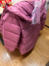 德瑪納【胭脂美人系列】冬季高保暖連帽90鴨絨腰帶羽絨服女短款外套 曬單實(shí)拍圖