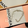 潘多拉（PANDORA）[新年禮物]Me系列雙色愛(ài)心環(huán)鏈手鏈素圈diy情侶同款生日禮物 Pandora ME環(huán)鏈手鏈銀色 20cm 曬單實(shí)拍圖