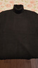 安東尼奧【經(jīng)典款】100%羊毛衫男圓領(lǐng)百搭復古套頭毛衣冬季新款柔軟針織衫 黑色 【高領(lǐng)】 M （170/88A） 曬單實(shí)拍圖