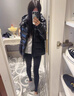 桐系蒙口大鵝經(jīng)典瑪雅羽絨服男女新款冬季加厚保暖啞光亮面外套防寒服 黑色 S 1碼95-110斤 曬單實(shí)拍圖