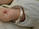 老鳳祥寶寶銀手鐲嬰兒足銀長(cháng)命鎖套裝新生兒見(jiàn)面禮銀飾滿(mǎn)月周歲百天禮物 捧福寶寶套裝 【30±1g】配專(zhuān)屬寶寶禮盒 曬單實(shí)拍圖