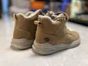 卡帝樂(lè )鱷魚(yú)（CARTELO）高幫男鞋冬季加絨加厚運動(dòng)休閑防水防寒雪地靴男加絨加厚保暖棉鞋 沙色 39 曬單實(shí)拍圖