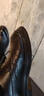 啄木鳥(niǎo)2025新款夏季商務(wù)正裝皮鞋男英倫布洛克舒適透氣男鞋休閑尖頭皮鞋 黑色 42 曬單實(shí)拍圖