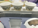瓷牌茗茶具（cipaiming teaset）旅行茶具套裝戶(hù)外便攜式陶瓷快客杯一壺四杯辦公室功夫茶壺泡茶 白古茗1壺4杯+罐盤(pán)+棕皮包+巾夾 曬單實(shí)拍圖