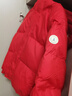 英氏（YEEHOO）兒童加厚羽絨服外套冬季防寒小熊羽絨服中大童外套超韌絨 新年紅 110 cm-充絨量62g 曬單實(shí)拍圖