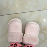 斯立樸防水拖鞋女冬季厚底棉拖可拆卸內膽保暖防滑包頭情侶棉拖鞋可外穿 粉色 38-39 曬單實(shí)拍圖
