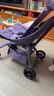 小虎子可坐可躺兒童旅行車(chē)輕便折疊可登機嬰兒口袋推車(chē)遛娃神器T3紫色 曬單實(shí)拍圖
