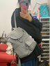 凱浦林男女款25秋冬新款休閑通勤時(shí)尚潮流雙肩包|LOVEBUG U 云灰色 曬單實(shí)拍圖