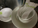 思佰得 骨瓷餐具碗碟套裝散件韓式盤子碗diy搭配組合家用餐具套裝 8英寸湯碗綠 曬單實拍圖