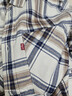 Levi's李維斯秋冬男士英倫校園風(fēng)vintage高街翻領(lǐng)格紋襯衫外套 藍棕色格紋 S 曬單實(shí)拍圖