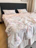 進(jìn)出口防螨天絲真絲夏涼被四件套夏被輕奢高級感被套床單床笠床品 仲夏夜-繁華白【順豐+禮盒包裝】 1.5m 床笠款 四件套-夏被200X230cm 曬單實(shí)拍圖