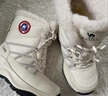 駱駝（CAMEL）熔巖雪地靴女懶人毛毛鞋冬季增高防寒休閑靴 L25W577050 米色 38 曬單實(shí)拍圖