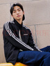 adidas休閑舒適三條紋立領(lǐng)夾克外套男裝秋季阿迪達斯官方輕運動(dòng)   黑色/白（推薦選大一碼）   M 曬單實(shí)拍圖