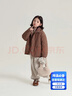 布丁哈魯【雙面穿】女童厚款毛絨棉服外套秋冬新款中大童簡(jiǎn)約休閑保暖棉衣 曬單實(shí)拍圖