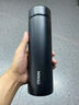 名創(chuàng  )優(yōu)品（MINISO）保溫杯大容量男款316L不銹鋼女士高顏值便攜高檔泡茶水杯子霧巖黑 曬單實(shí)拍圖