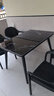 莫 家（MO JIA）莫家戶(hù)外桌椅庭院休閑別墅藤椅露臺花園室外茶藤編黑色家具 特價(jià)款：4椅+120CM長(cháng)桌【碳鋼框架】 曬單實(shí)拍圖