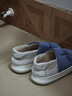 利達妮（TZLDN）防水全包棉拖鞋男士秋冬居家居防滑保暖包跟羽絨棉鞋女毛拖鞋冬季 深藍【羽絨布耐臟，易清洗】 42-43 【適合41-42】 曬單實(shí)拍圖