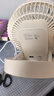olayks立時(shí)桌面風(fēng)扇電風(fēng)扇折疊家用輕音小型迷你宿舍辦公室衛生間充電便攜免打孔壁掛usb充電 陶白色 曬單實(shí)拍圖