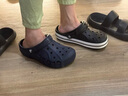 卡駱馳（CROCS）洞洞鞋貝雅卡駱班輕便耐磨一腳蹬休閑鞋|205089 石板灰/青檸綠-0GX 43 (270mm) 曬單實(shí)拍圖