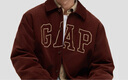 GAP男裝2025秋季新款刺繡logo燈芯絨翻領(lǐng)寬松棉服外套夾克791866 棕色 S (165/88A)亞洲尺碼 曬單實(shí)拍圖