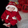 優(yōu)奇寶寶拜年服冬裝嬰兒衣服保暖冬季超萌嬰幼兒連體衣喜慶新年裝棉服 紅色醒獅年服 80cm 曬單實(shí)拍圖