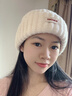 目丸針織毛線(xiàn)帽子女秋冬季大頭圍韓版百搭保暖帽子顯臉小護耳包頭帽女 曬單實(shí)拍圖