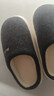 樸西冬季男士簡(jiǎn)約可外穿厚底不粘毛棉拖室內保暖 礁石黑 42-43 曬單實(shí)拍圖