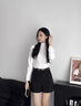 小野和子黑色短褲女25秋冬新款外穿打底西裝A字休閑寬松闊腿褲子 曬單實(shí)拍圖