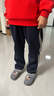 安踏兒童褲子男女大小童2025秋季寬松舒適針織運動(dòng)長(cháng)褲A72537702 曬單實(shí)拍圖