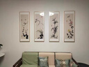佐羅曼國畫(huà)山水畫(huà)四條屏中堂畫(huà)客廳裝飾畫(huà)新中式沙發(fā)背景墻壁畫(huà)茶室掛畫(huà) 梅蘭竹菊 150*40cm【四聯(lián)整套烤瓷+實(shí)木框】 曬單實(shí)拍圖