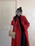 Amerpin雙面羊絨大衣女2025新款大衣女外套小個(gè)子修身大衣 紅色【雙面羊絨版】(國際倉發(fā)貨+禮盒) S 105斤內 曬單實(shí)拍圖