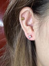 BJYLS999足銀星芒耳釘女小眾設計感耳環(huán)耳棒小巧養耳洞純銀耳飾品禮物 999足銀星星耳釘一對 曬單實(shí)拍圖