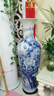 鎏銘手繪富貴吉祥青花瓷牡丹落地大花瓶景德鎮陶瓷器客廳裝飾大擺件 1米單個(gè)定制聯(lián)系客服備注 0cm 曬單實(shí)拍圖