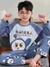 雅點(diǎn)諾男童圓領(lǐng)長(cháng)袖睡衣純棉春秋兒童卡通蛋仔男孩寶寶中大童家居服套裝 WH長(cháng)袖套54#男蛋仔 165 /20碼【151-158高；80-95斤】 曬單實(shí)拍圖