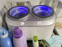 小熊（Bear）雙艙波輪內衣洗衣機 全自動(dòng)分區洗兒童迷你洗衣機 小型洗脫一體內衣褲洗衣機內桶可拆洗 XYJ-E04M1 曬單實(shí)拍圖