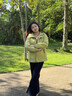 MsShe大碼女裝2025秋裝胖妹妹休閑戶(hù)外運動(dòng)風(fēng)寬松連帽外套 油彩綠色現貨 3XL 曬單實(shí)拍圖