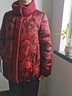 Dudant奢侈高檔品牌女婚宴衣服冬季新款中老年人奶奶冬裝加厚羽絨服外套 古典紅 2XL 175105-120斤 曬單實(shí)拍圖