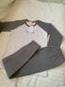 貓人兒童秋衣秋褲套裝男童保暖內衣加厚中大童羊毛蠶絲睡衣加絨秋冬季 深灰【7A抑菌 慕斯羊絨】 160 曬單實(shí)拍圖