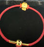 老廟黃金轉運珠足金抱福12生肖手串生肖蛇本命年手繩送女友男友禮物 約：1g 抱福（暴富）猴 曬單實(shí)拍圖