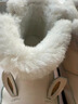 五粒豆 FIVE PEAS五粒豆寶寶短靴加絨女童棉鞋冬款皮鞋兒童學(xué)步小童雪地靴女寶靴子 象牙白加絨 26 內長(cháng)16.6 腳長(cháng)約15.1-15.5 曬單實(shí)拍圖