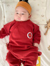 翹腳鴨嬰兒衣服新生連體衣拜年服滿(mǎn)月寶寶過(guò)年百天周歲喜慶紅色睡衣秋冬 曬單實(shí)拍圖
