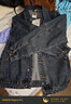 潮與共美式工裝復古重磅牛仔外套男秋冬款硬漢休閑寬松潮流帥氣工裝夾克 DY3062藍灰色 L 適合120-140斤 曬單實(shí)拍圖