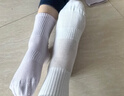 芬騰女中筒襪6雙裝10A抑菌休閑棉襪新款羅紋不勒腿中筒襪 曬單實(shí)拍圖